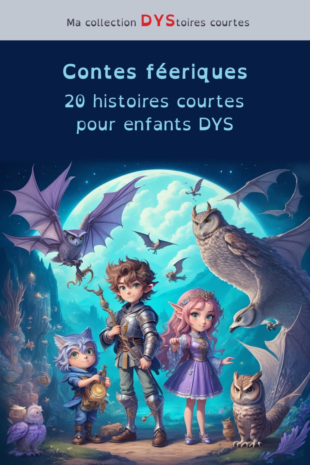 Contes féeriques, 20 histoires courtes pour enfants DYS: Adapté aux troubles de l'apprentissage, aide à la lecture avec les syllabes colorées pour une lecture syllabique book