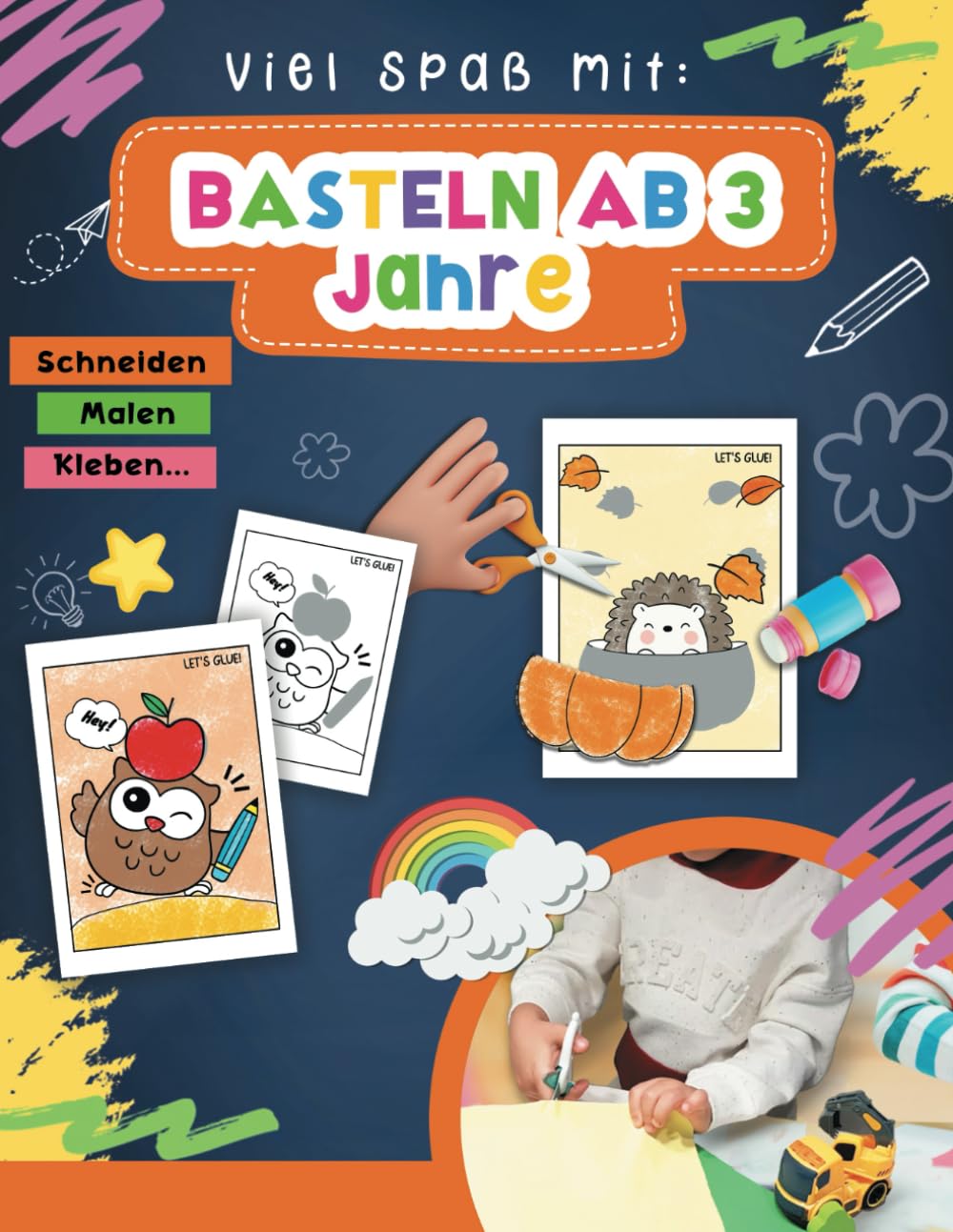 Basteln ab 3 Jahre: DAS XXL Bastelbuch ab 3 Jahre für kinder, mit dem Ausschneidebuch kann Ihr Kind malen,schneiden und kleben. Zum Schluss bekommt Ihr Kind ein Scherenführerschein! Fantasy & Sci-Fi
