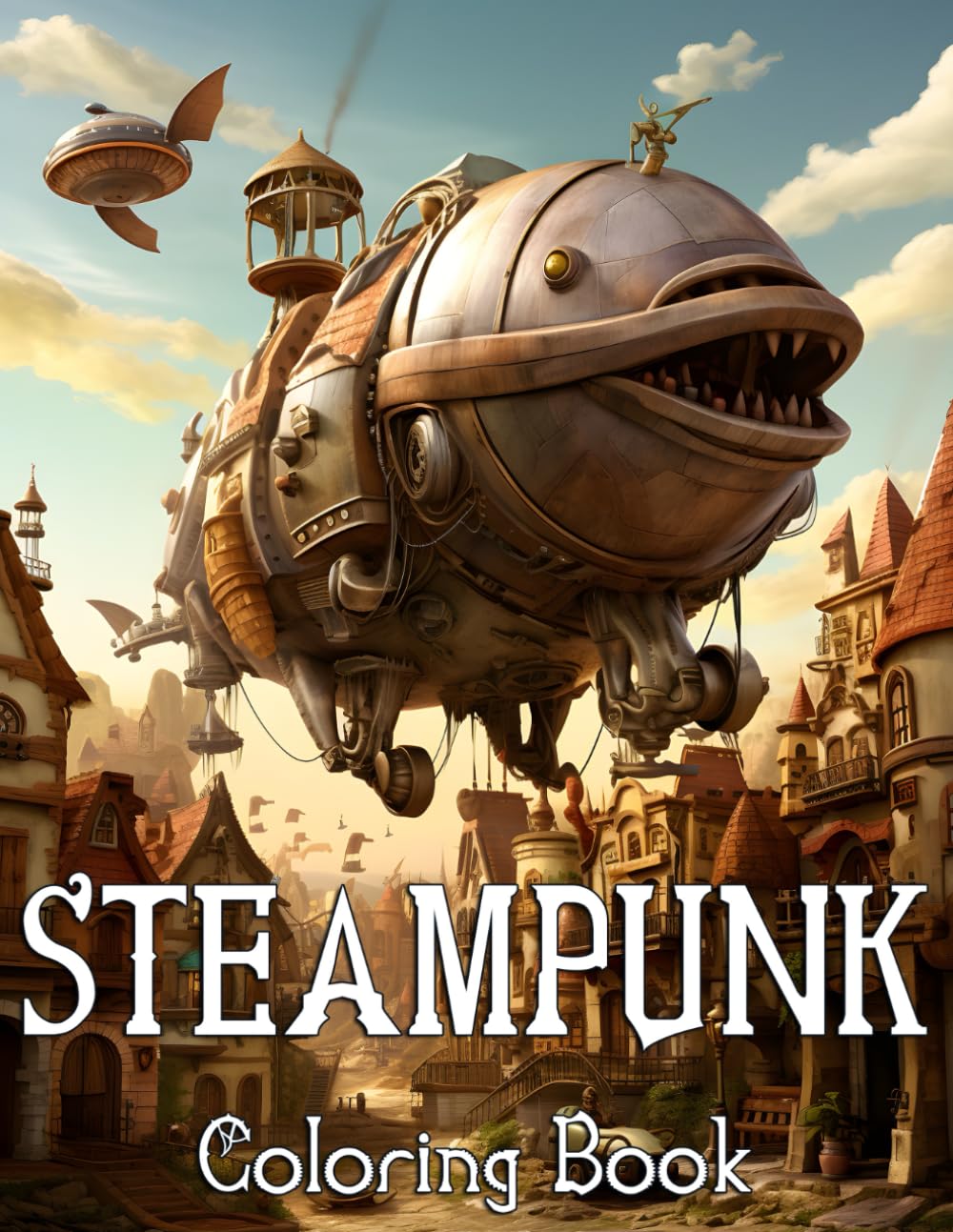 Steampunk Coloring Book: Steampunk Coloring Book: Fantastical Steampunk World, Amusing Mechanisms, Robotic Dinosaurs, and Futuristic Architecture. Adult Coloring Book Hobbies & Crafts