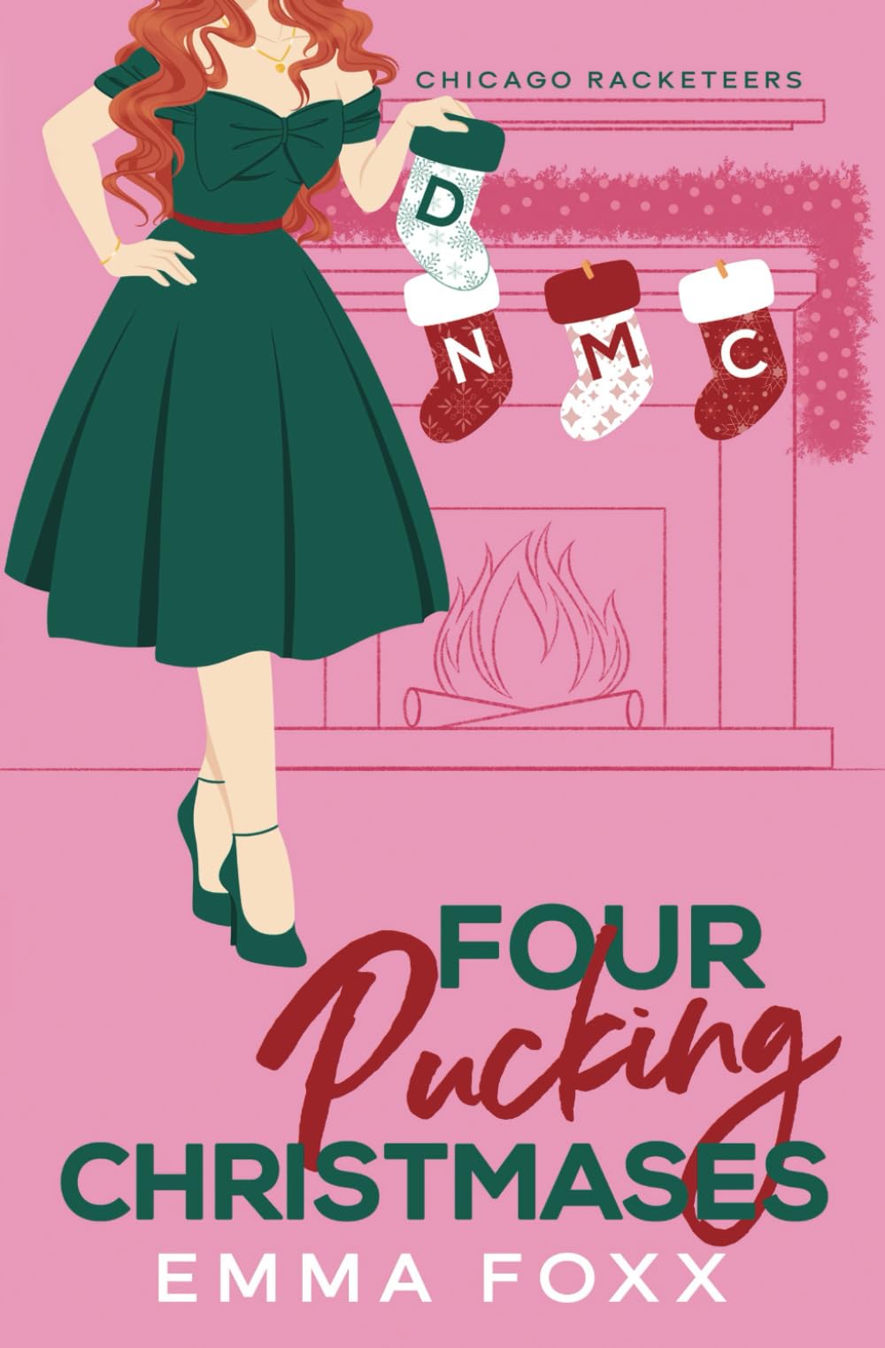 Four Pucking Christmases: a grumpy-sunshine, best friend's brother hockey holiday rom com (Chicago Racketeers, Band 2) Contemporary Romance