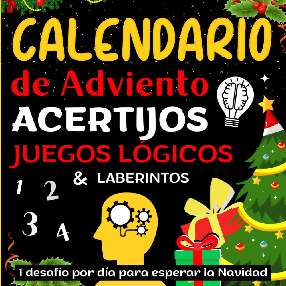 Calendario de Adviento Acertijos: Libro de 25 desafíos, juegos lógicos, enigmas y laberintos para adolescentes y adultos mientras esperan la Navidad | ... 12 años para divertirse antes de las fiestas book