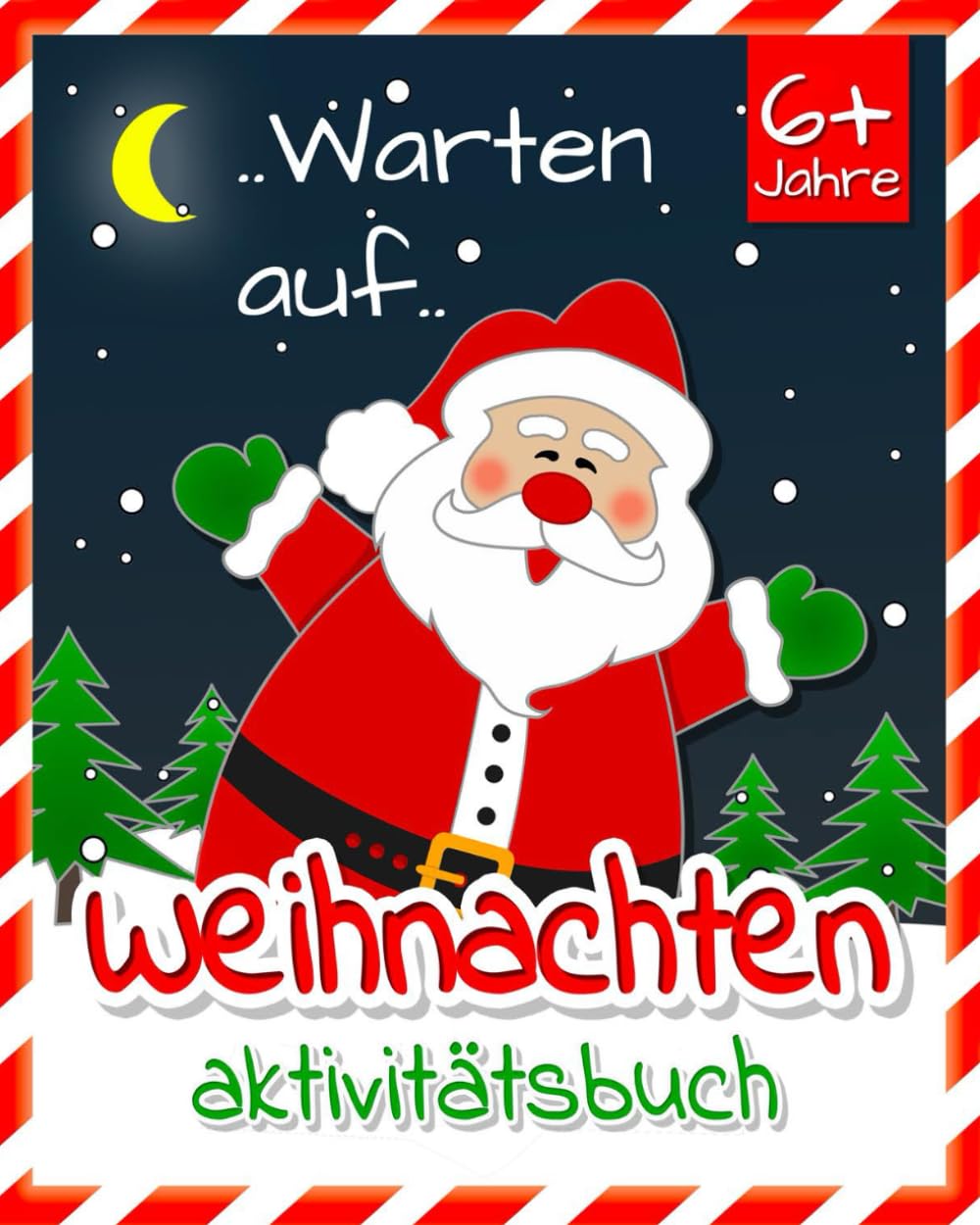 Warten auf Weihnachten Aktivitätsbuch: ür Kinder ab 6+ Jahre | Weihnachten Rätselbuch |Schatten-Matching Spiel | Labyrinth Rätsel | Malbuch | Non-fiction