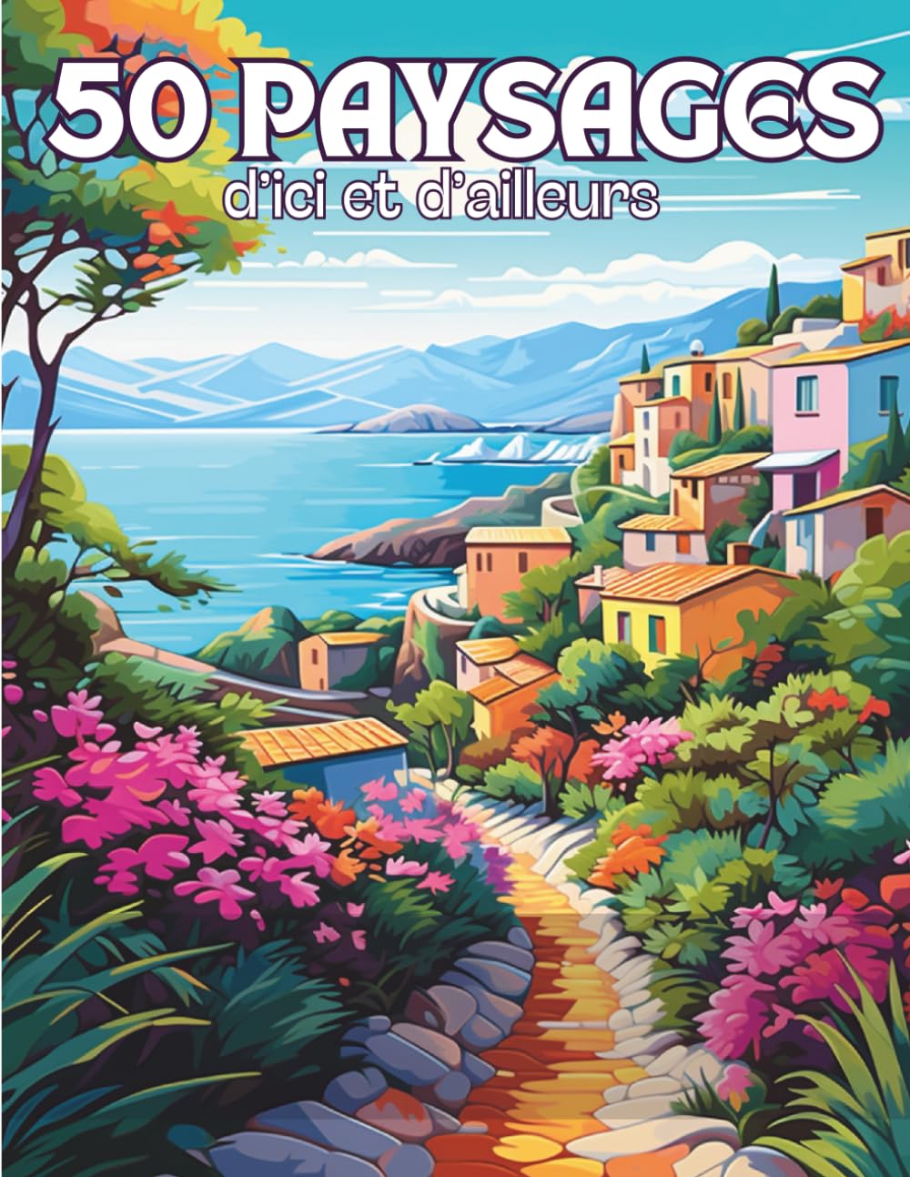 Paysages d’Ici et d’Ailleurs: Livre de 50 Coloriages de Paysages du Monde avec des Dessins Variés Apaisants et Relaxants à Colorier Pour Adultes | ... Zen, Anti Stress | 102 Pages | Grand Format | Film, Art & Culture