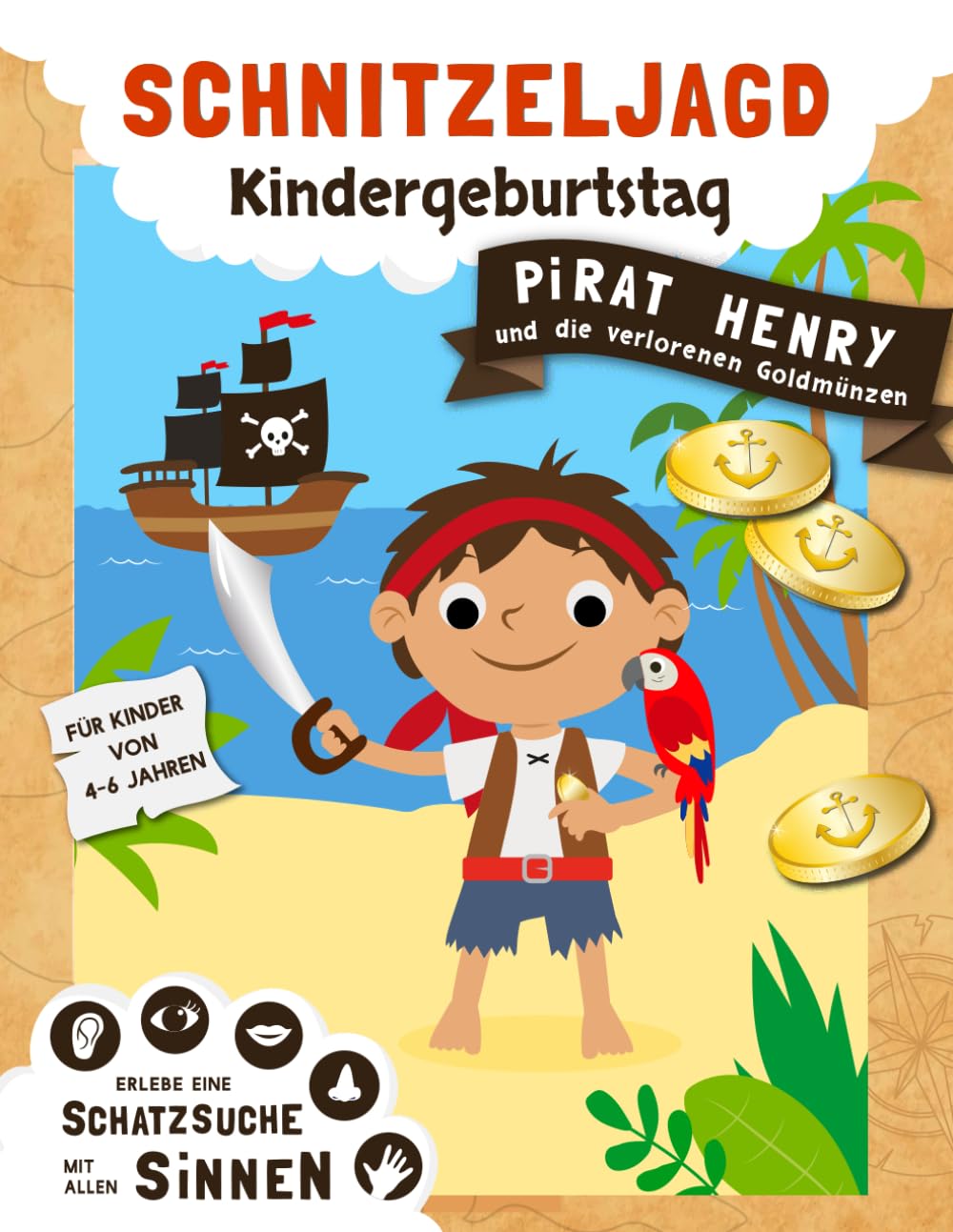 Schnitzeljagd Kindergeburtstag: Schatzsuche mit allen Sinnen - erlebe mit Henry dem Piraten eine unvergessliche Geburtstagsparty - Komplettes Set mit kreativen Spielen und Rätsel Film, Art & Culture