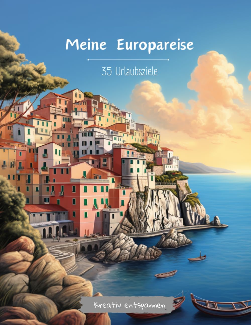 Meine Europareise: Malbuch für Erwachsene und Jugendliche ab 12 Jahre. 35 wunderschöne Motive für Stressmanagement und Entspannung. Lifestyle