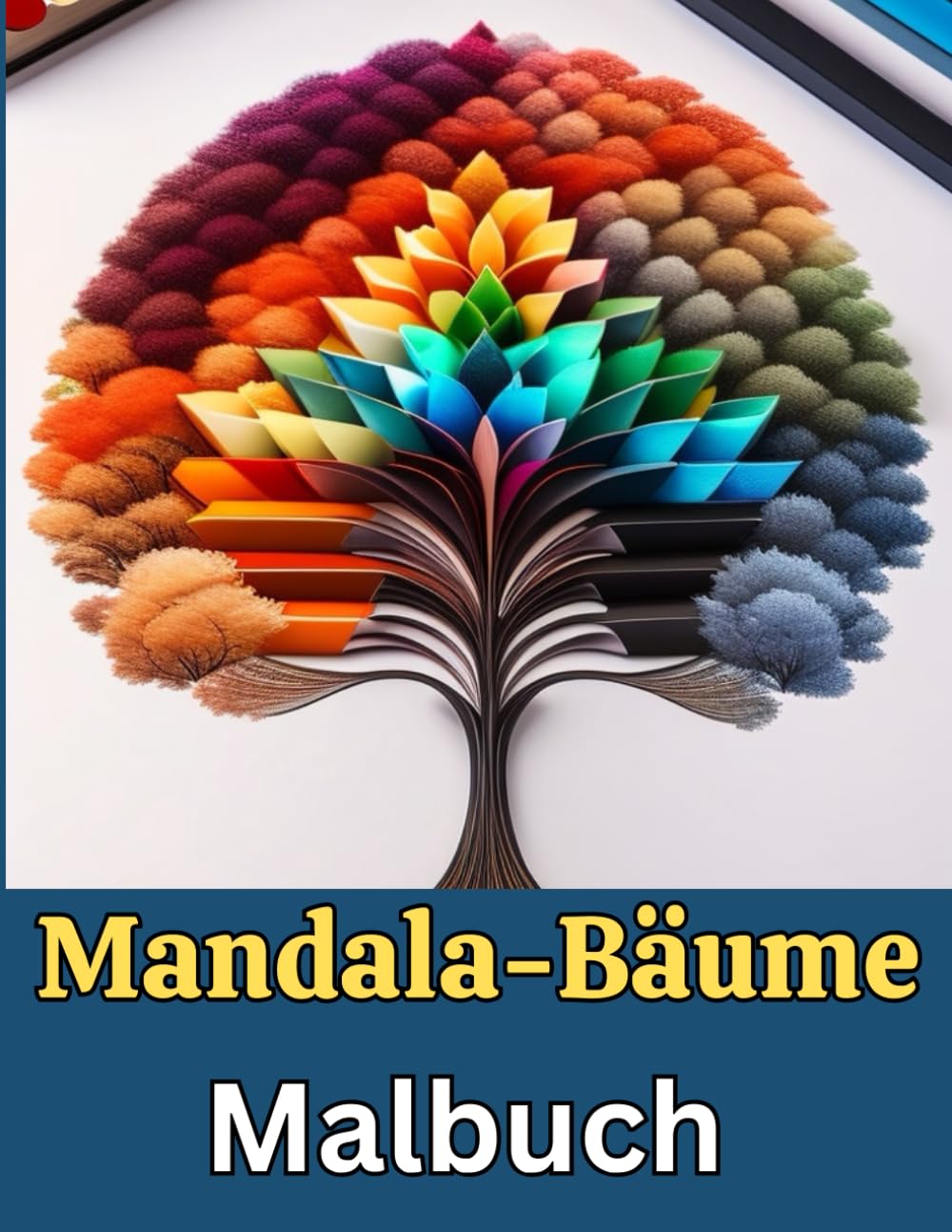 Malbuch: Mandala-Bäume - 44 Motive zur kreativen Entspannung: - Großes Format: 8,5 x 11 Zoll = 21,5cm x 27,9 cm - einseitig bedruckte Seiten, um durchdrücken der Farben zu verhindern Hobbies & Crafts
