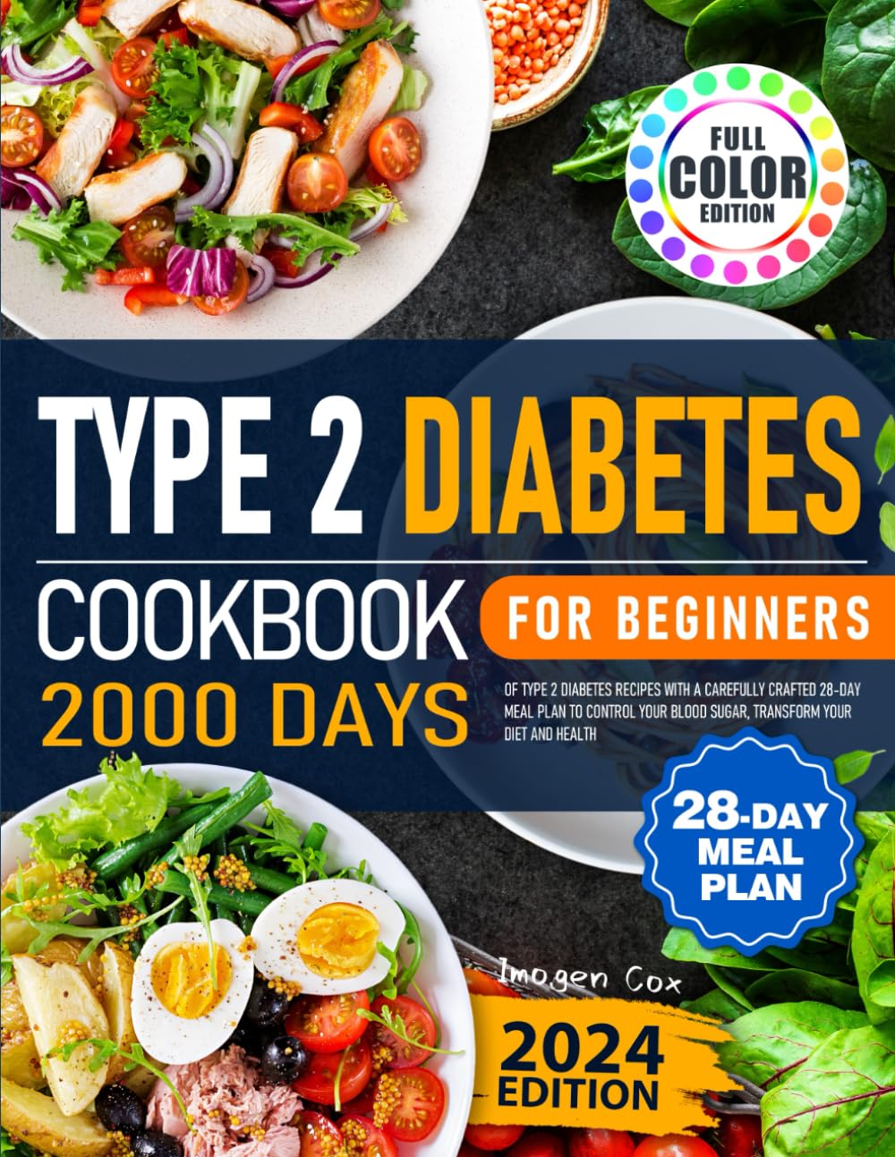 TYPE 2 Diabetes Cookbook for Beginners 2024: 2000 Days of Type 2 Diabetes Recipes with a Carefully Crafted 28-Day Meal Plan to Control Your Blood Sugar, Transform Your Diet and Health Cooking & Enjoying