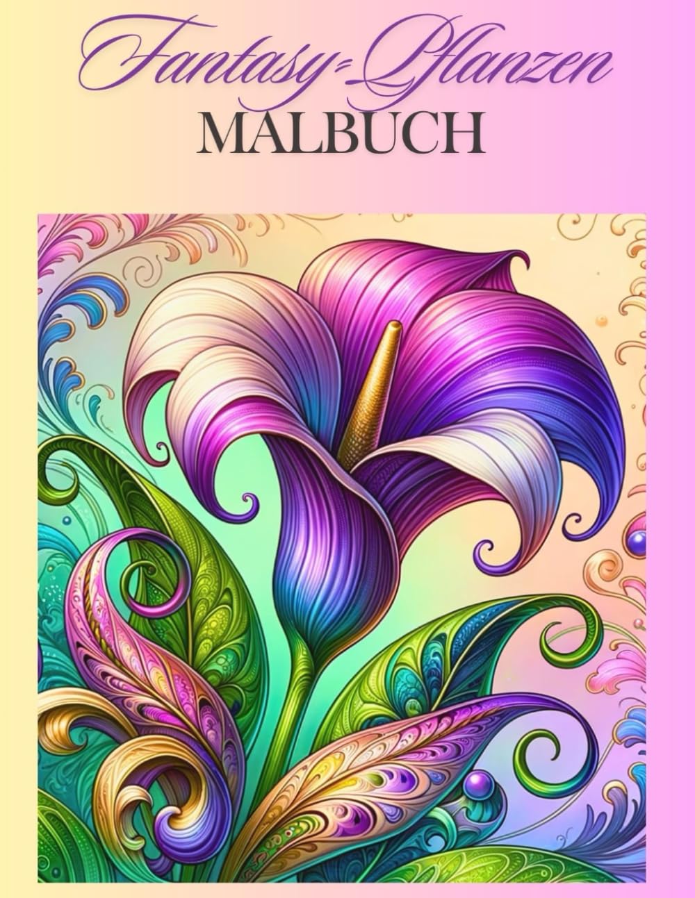 Fantasy - Pflanzen Malbuch mit Entspannungsmusik zum Downloaden: 50 fantasievolle Pflanzen zum Ausmalen und Entspannen Film, Art & Culture
