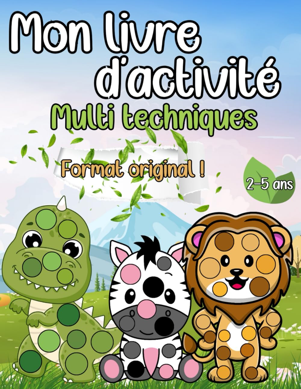Livre d'activité multi techniques alphabet animaux pour enfants de 2 à 5 ans (vendu seul): Cahier d'activités gommettes, pinceau, doigt, tampons, idéal cadeau Non-fiction