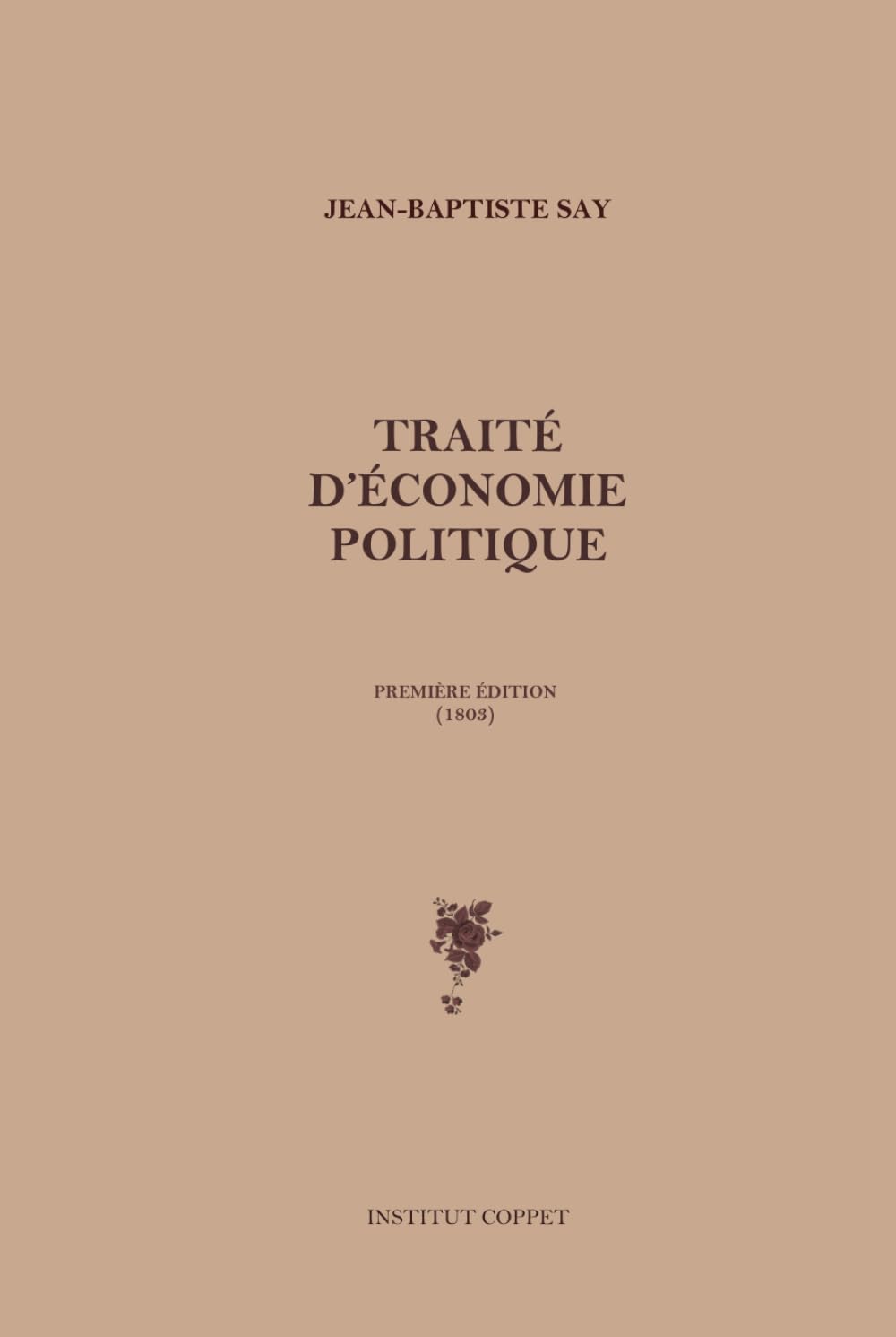 Traité d'économie politique: Première édition (1803) book