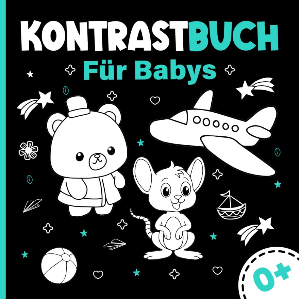 Kontrastbuch für Babys: 80 Kindgerechte Schwarz Weiß Buch Kontrastkarten zur visuellen Stimulation für Neugeborene Photography