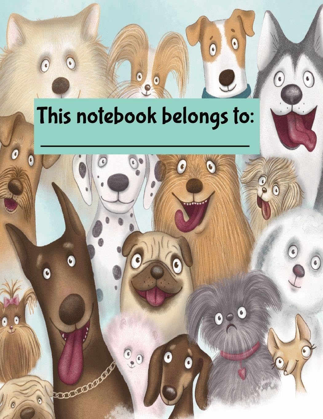 Crazy Dogs Wide-Ruled Composition Notebook Tiptoi & Games