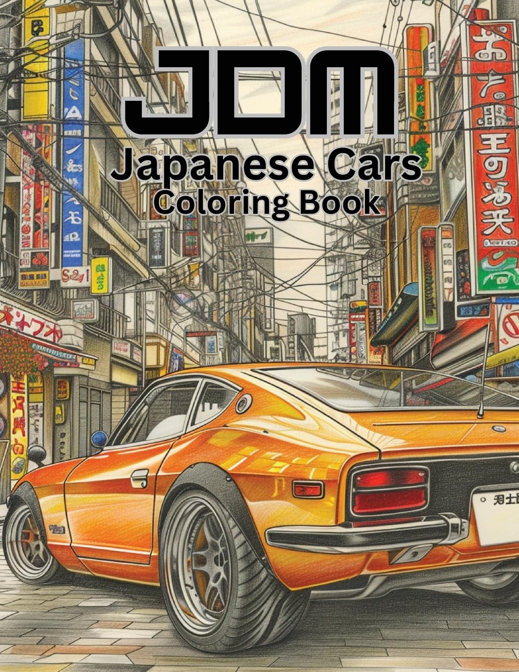 JDM Cars Coloring Book Manga
