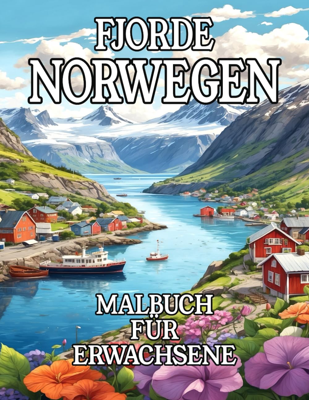 Fjorde Norwegen Malbuch für Erwachsene: Natur Ausmalbuch mit wunderschönen Motiven norwegischer Landschaften zum Entspannen und Stressabbau Arts & Music