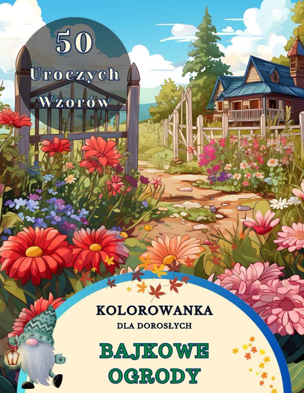 Antystresowa Kolorowanka Dla Dorosłych: Bajkowe Ogrody - Piękne Wiejskie Widoki Ogrodowe Do Pokolorowania. Odkryj Piękno Natury w 50 Pięknych Motywach Garden & Plants
