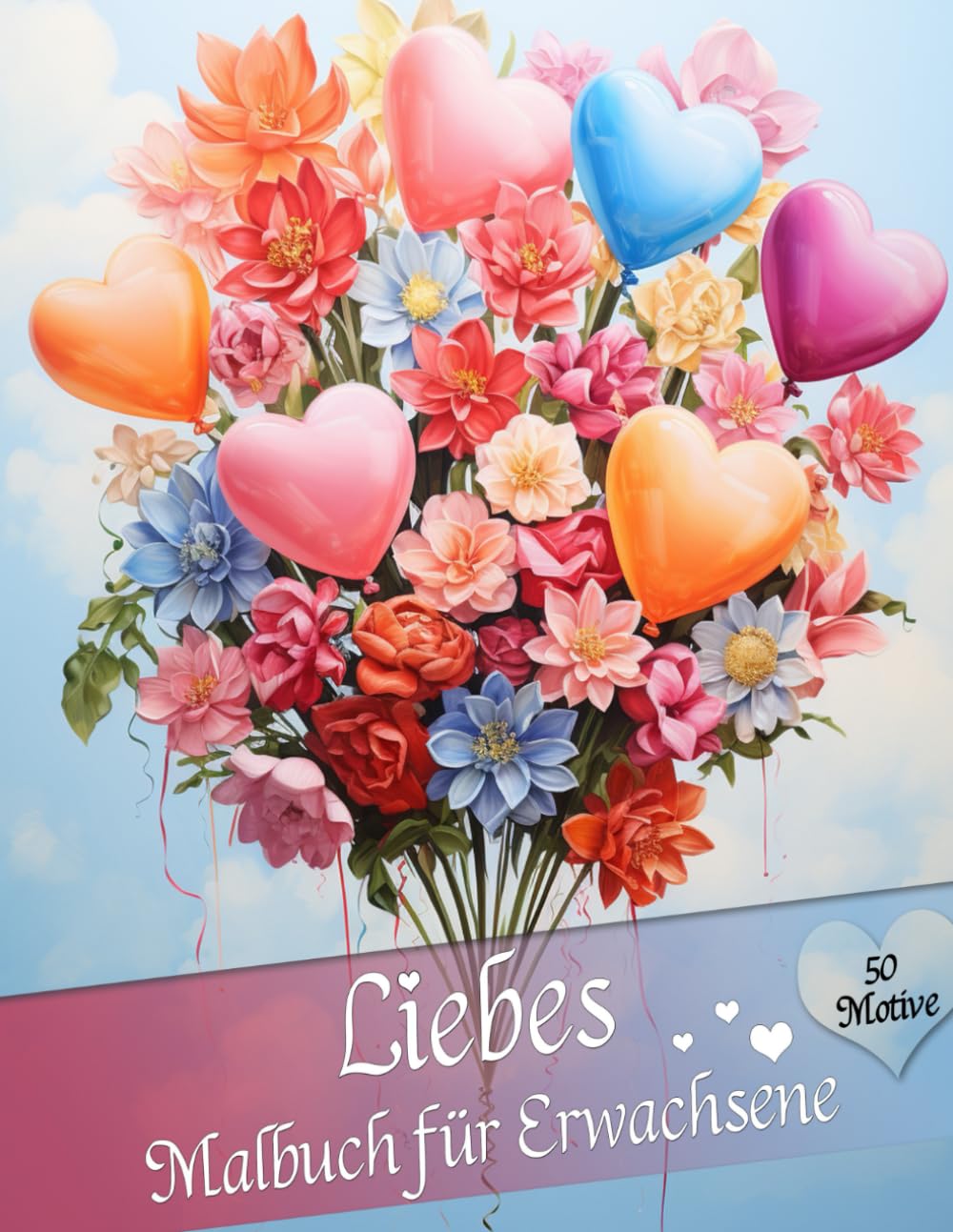 Malbuch für Erwachsene Liebe Motiven | 50 liebevolle Motive für verliebte | Anti-Stress und Entspannung, schöne Blume und romantischem Herz: Liebe ... Schwester die Freundin oder für Sich selbst. Eroticism