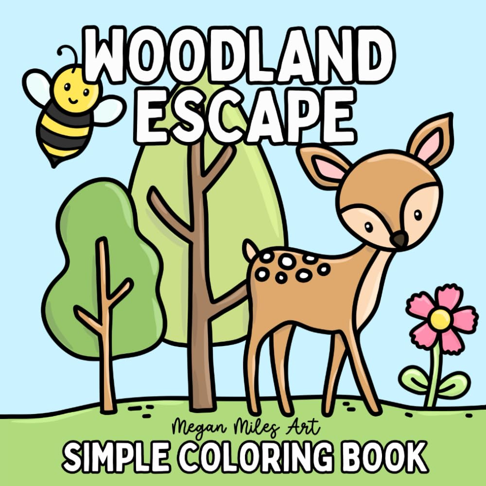 Woodland Escape Coloring Book: Bold & Easy Designs for Adults and Kids (Bold & Easy Coloring Books) Hobbies & Crafts