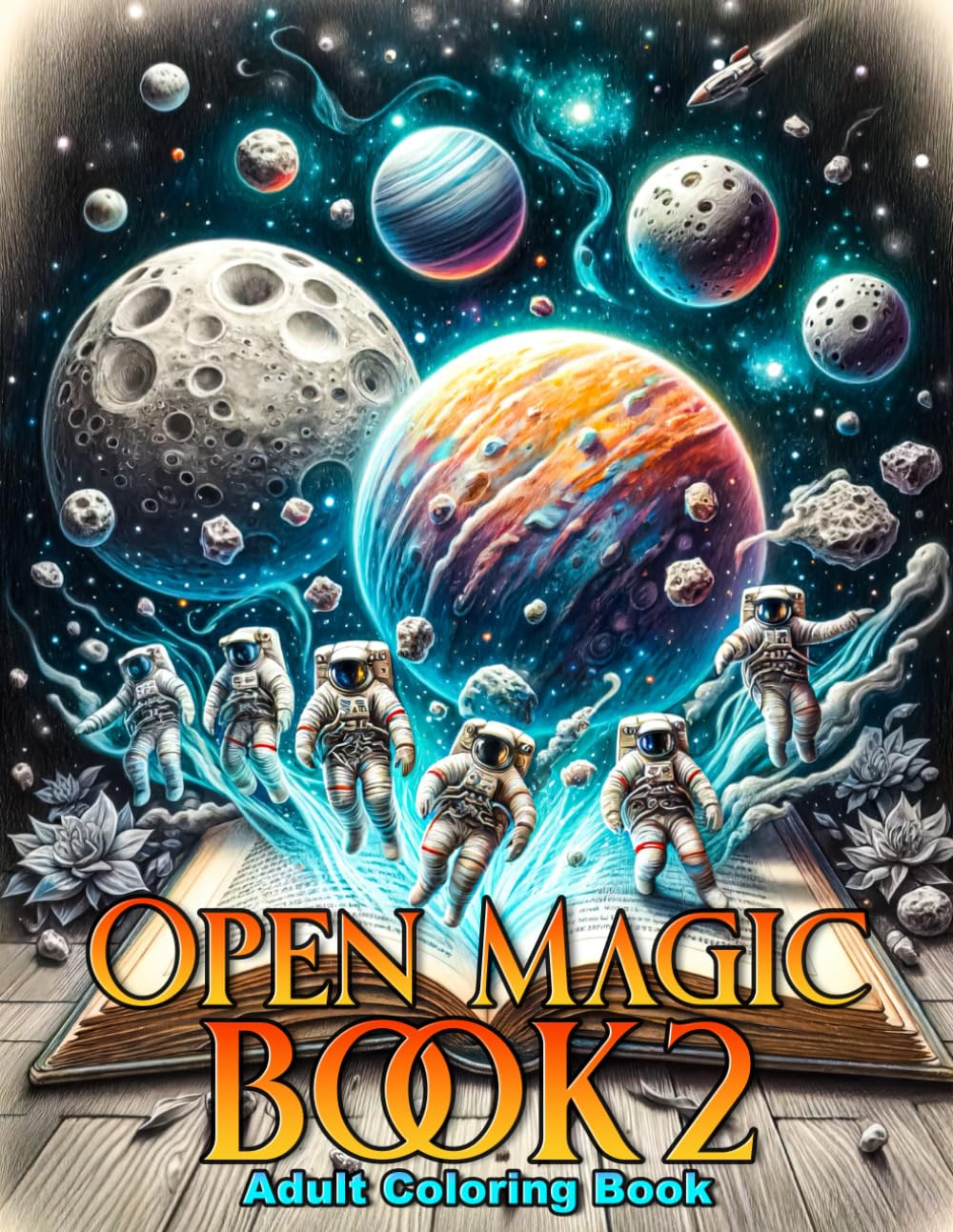 Open Magic Book Vol.2 Adult Coloring Book: Unveil the Magic Within Open Magic Book Vol.2 Grayscale Coloring - Featuring 50 Captivating Illustrations ... Creativity (Open Magic Book Coloring Books) Hobbies & Crafts