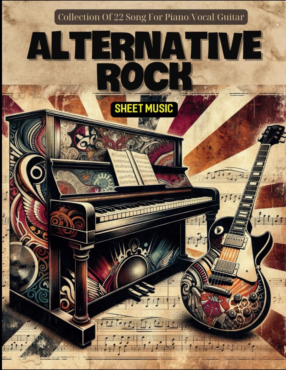 Alternative Rock Sheet Music: Collection Of 22 Song For Piano/Vocal/Guitar Sheet Music