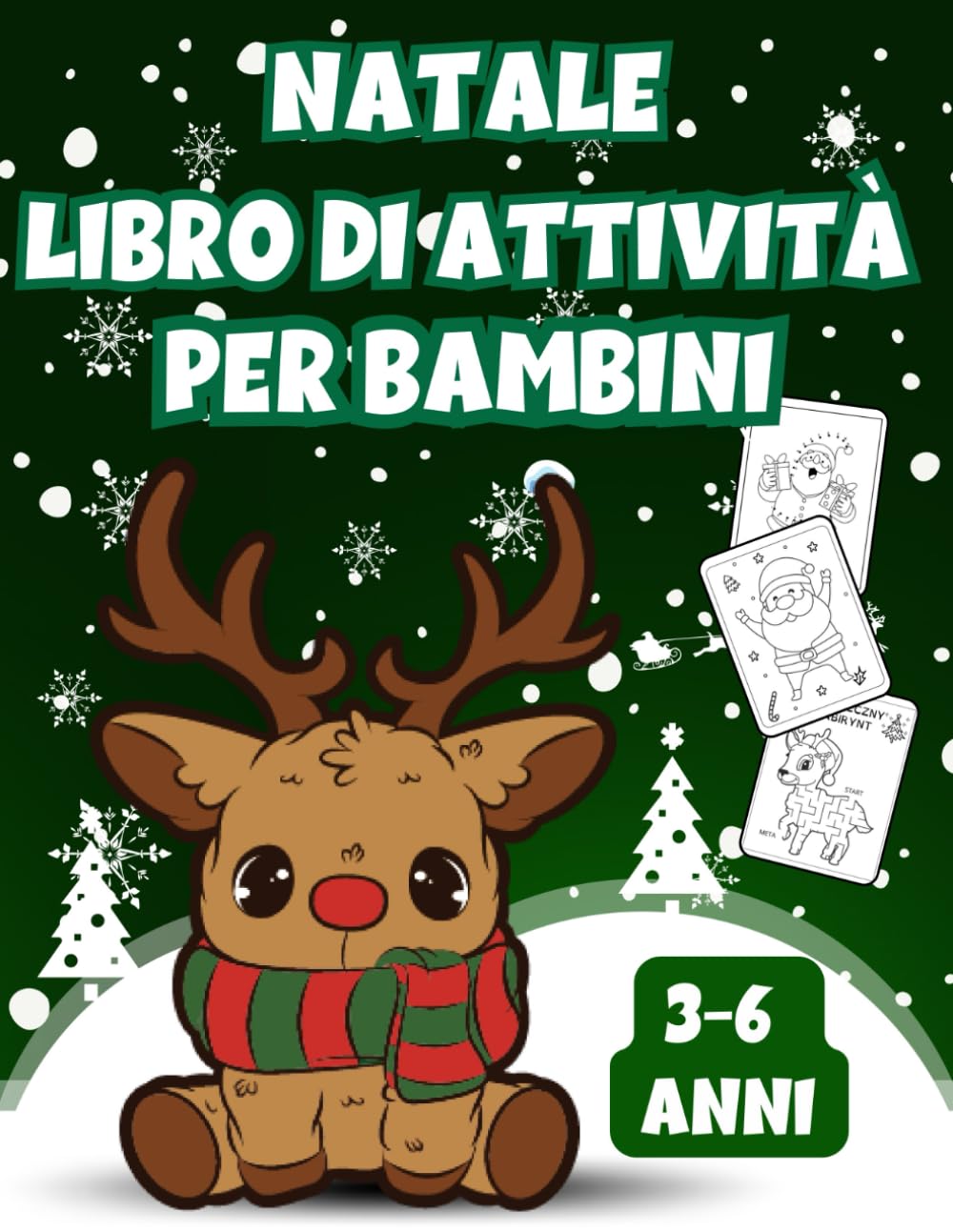 Natale Libro di Attività per Bambini 3-6 Anni: Libro delle attività natalizie per ragazzi e ragazze con disegni da colorare, labirinti, unisci i ... le lettere e una lettera a Babbo Natale. Non-fiction