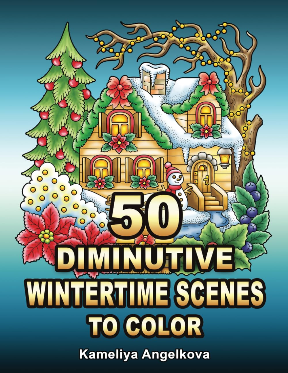 50 Diminutive Wintertime Scenes to Color Hobbies & Crafts
