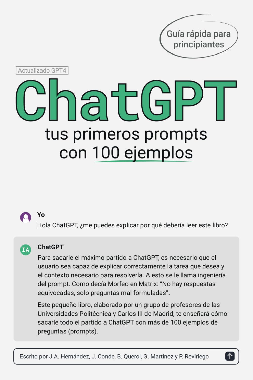 ChatGPT: Tus primeros prompts con 100 ejemplos book