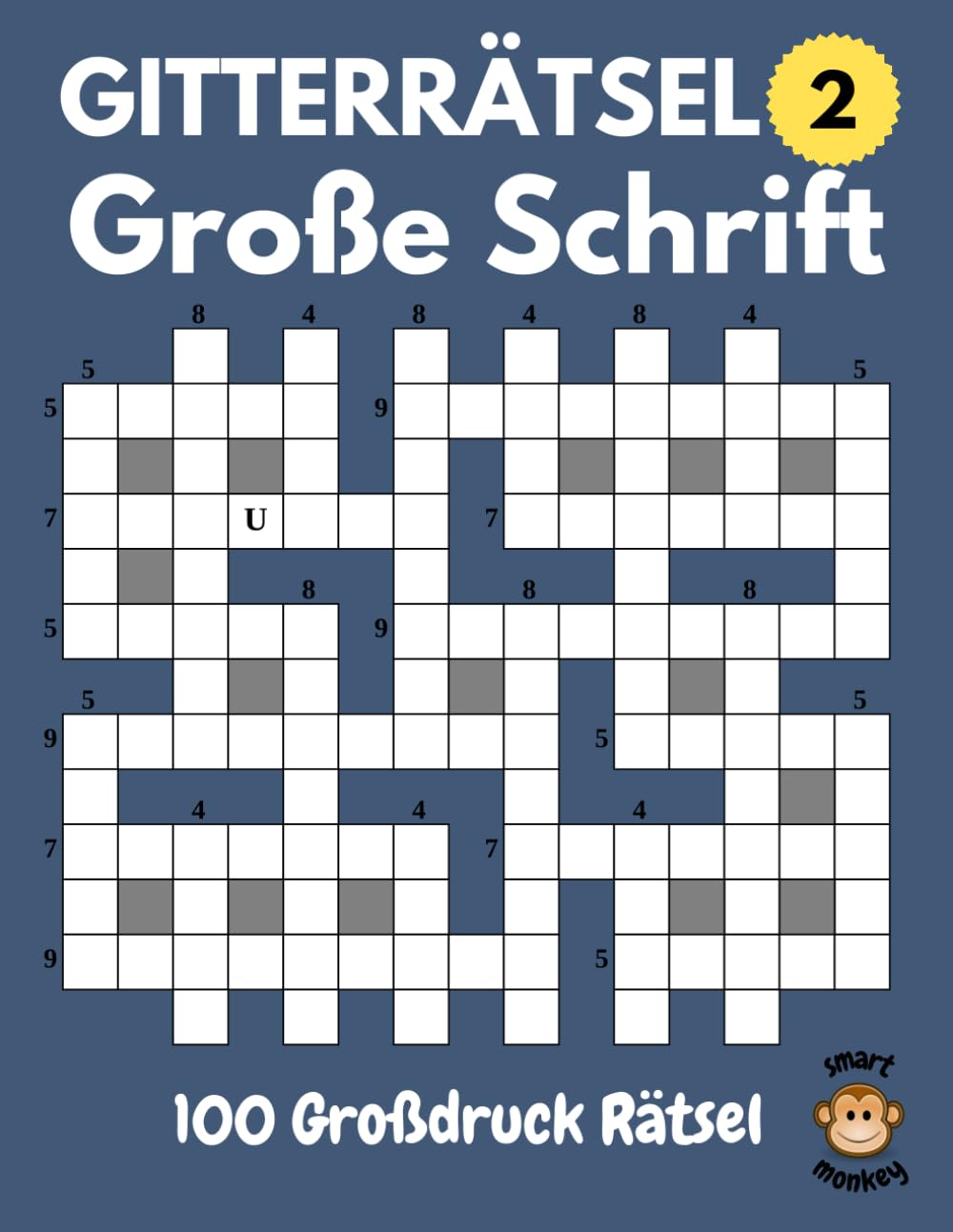 Gitterrätsel Große Schrift: Rätselheft für Senioren und Erwachsene mit 100 Großdruck-Gitterpuzzles Kreuzworträtsel, Band 2 Leisure & Fun