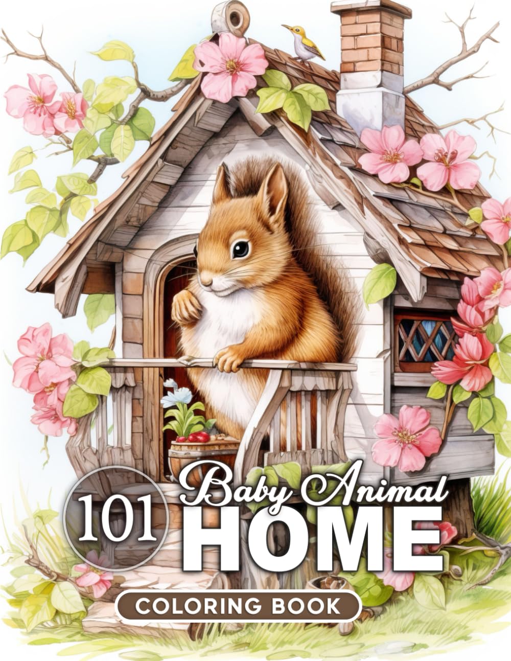 101 Baby Animal Home Coloring Book: Embark on an Enchanting Exploration of 101 Baby Animals and Their Adorable Homes in Grayscale (Baby Cute Animals Coloring Book) Hobbies & Crafts