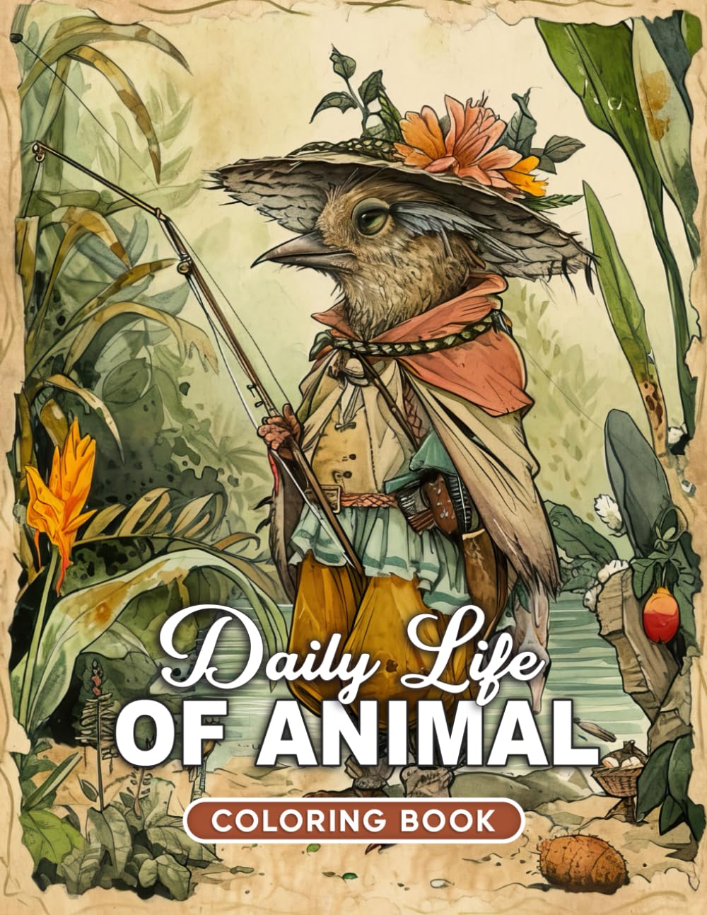 Daily Life Of Animal Coloring Book: Explore 50 Heartwarming Grayscale Illustrations, Capturing the Endearing Moments of Various Animals' Everyday Lives Hobbies & Crafts