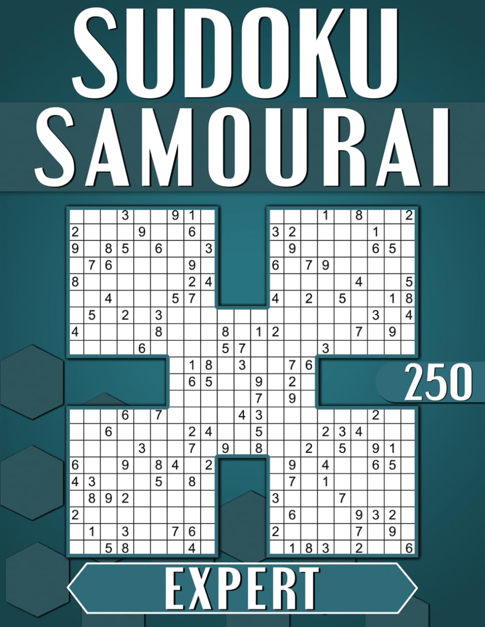 Sudoku Samourai Expert: 250 Grilles Avec Solutions, Cahier d'activités pour Adultes et Seniors. book