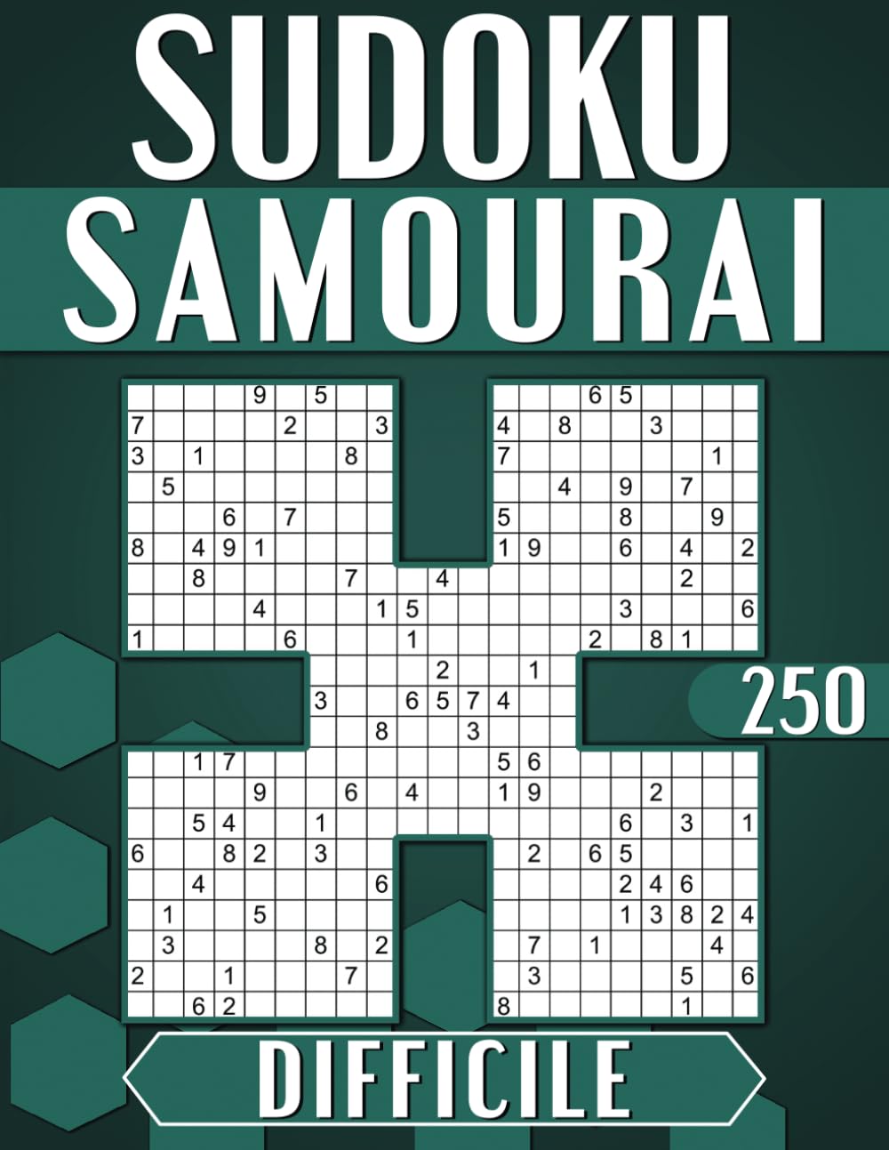 Sudoku Samouraï Adulte Difficile: 250 Grilles Avec Solutions, Cahier d'activités pour Adultes et Seniors. book