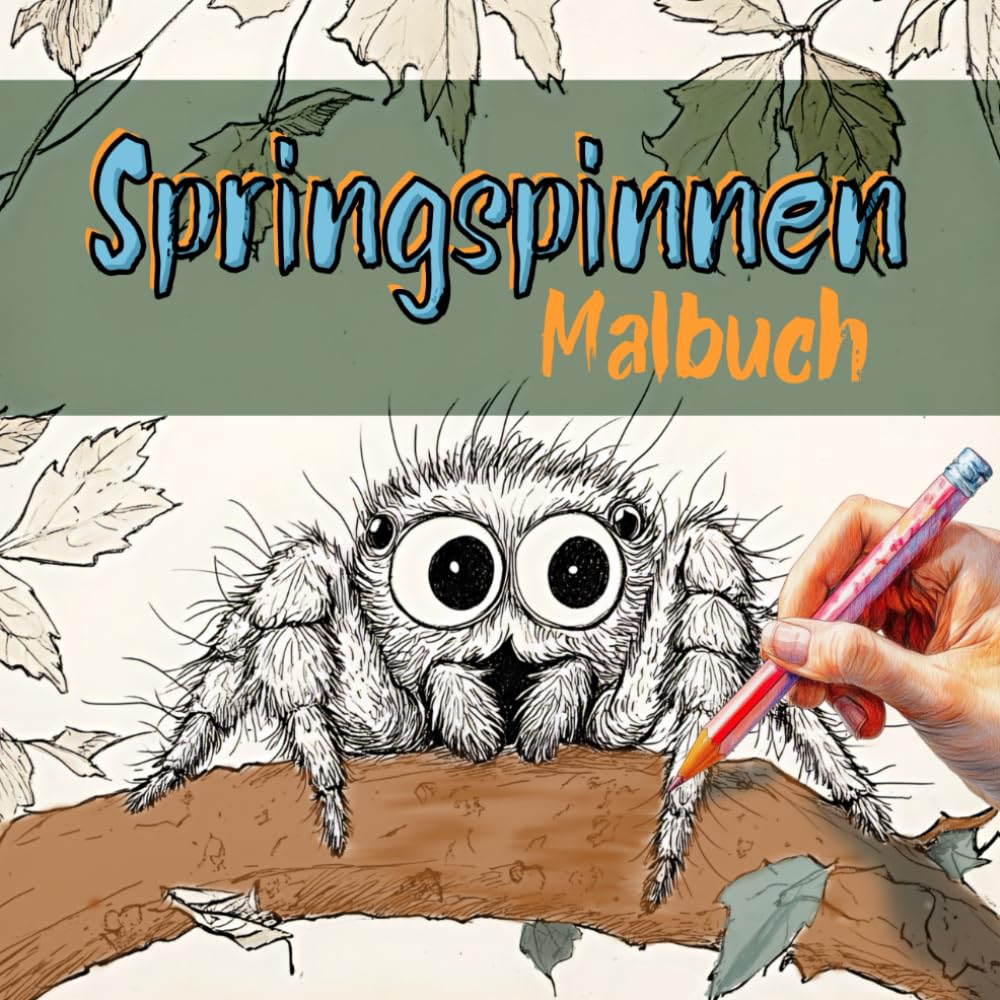 Malbuch Springspinnen für Sammler: Tolles Geschenk für Spinnen Liebhaber süße Springspinnen und für Menschen die Ihre Spinnenphobie bekämpfen wollen Natural Sciences