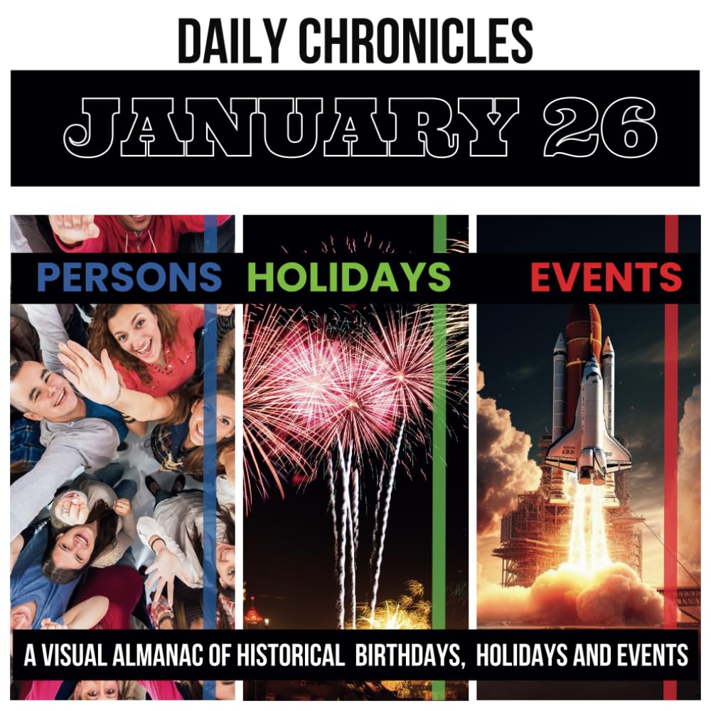Daily Chronicles January 26: A Visual Almanac of Historical Events, Birthdays, and Holidays (Daily Chronicles: A Visual Almanac of Historical Events, Birthdays, and Holidays) Politics & History