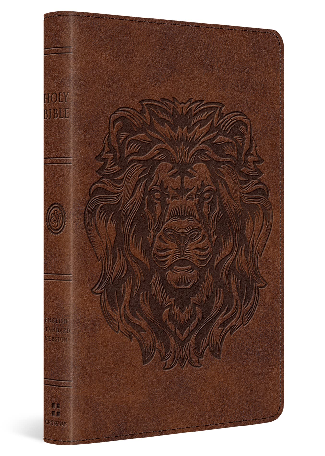 ESV Thinline Bible, Red Letter (Trutone, Brown, Royal Lion Design) Religion & Esotericism
