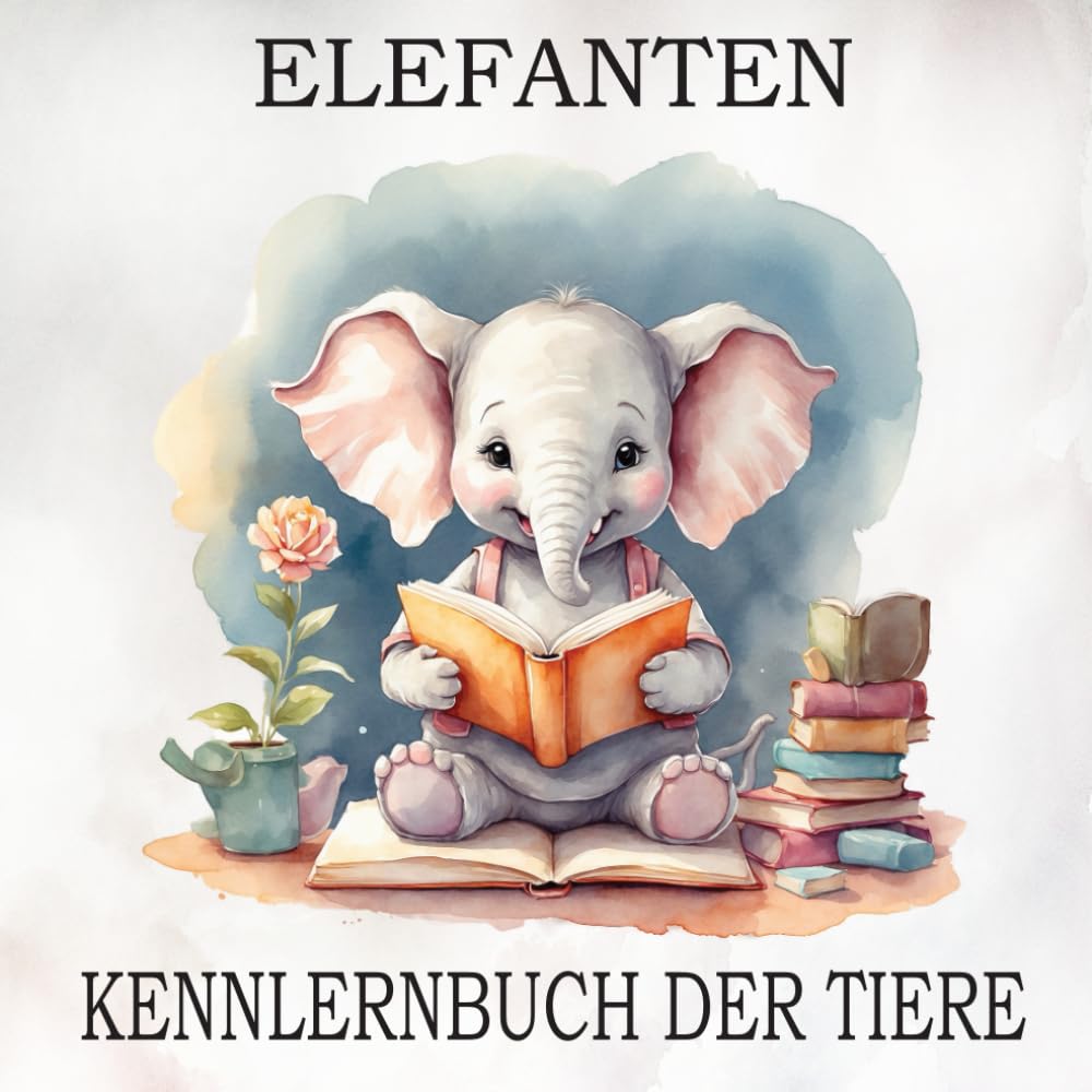 Elefanten Kennlernbuch der Tiere: Vorlesebuch mit eindrucksvollen und lustigen Bildern im Wasserfarben Stil für Kinder ab 2 Jahren zum Lernen, Lachen und Entdecken Non-fiction