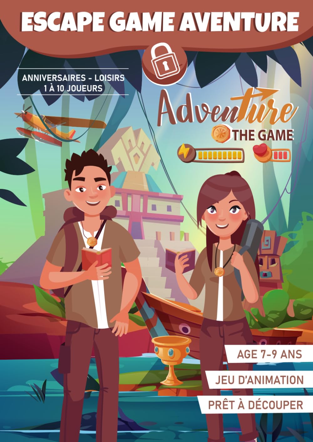 Escape Game Jeu Vidéo (7 à 9 ans) | Livre prêt à découper pour une animation anniversaire ou vos loisirs en famille: 1 à 10 joueurs book