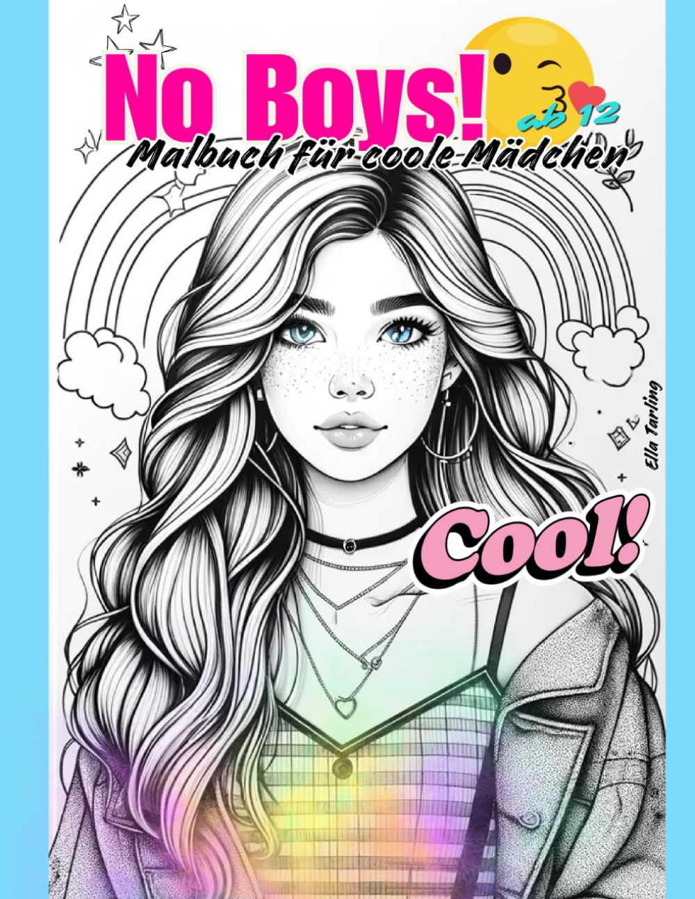 Malbuch für coole Mädchen ab 12 Jahre. Das perfekte Geschenk für Mädchen und Teenager: 50 grosse Motive (Portraits, Regenbogen, Tiere, Muster) für Stressabbau und Kreativität Film, Art & Culture
