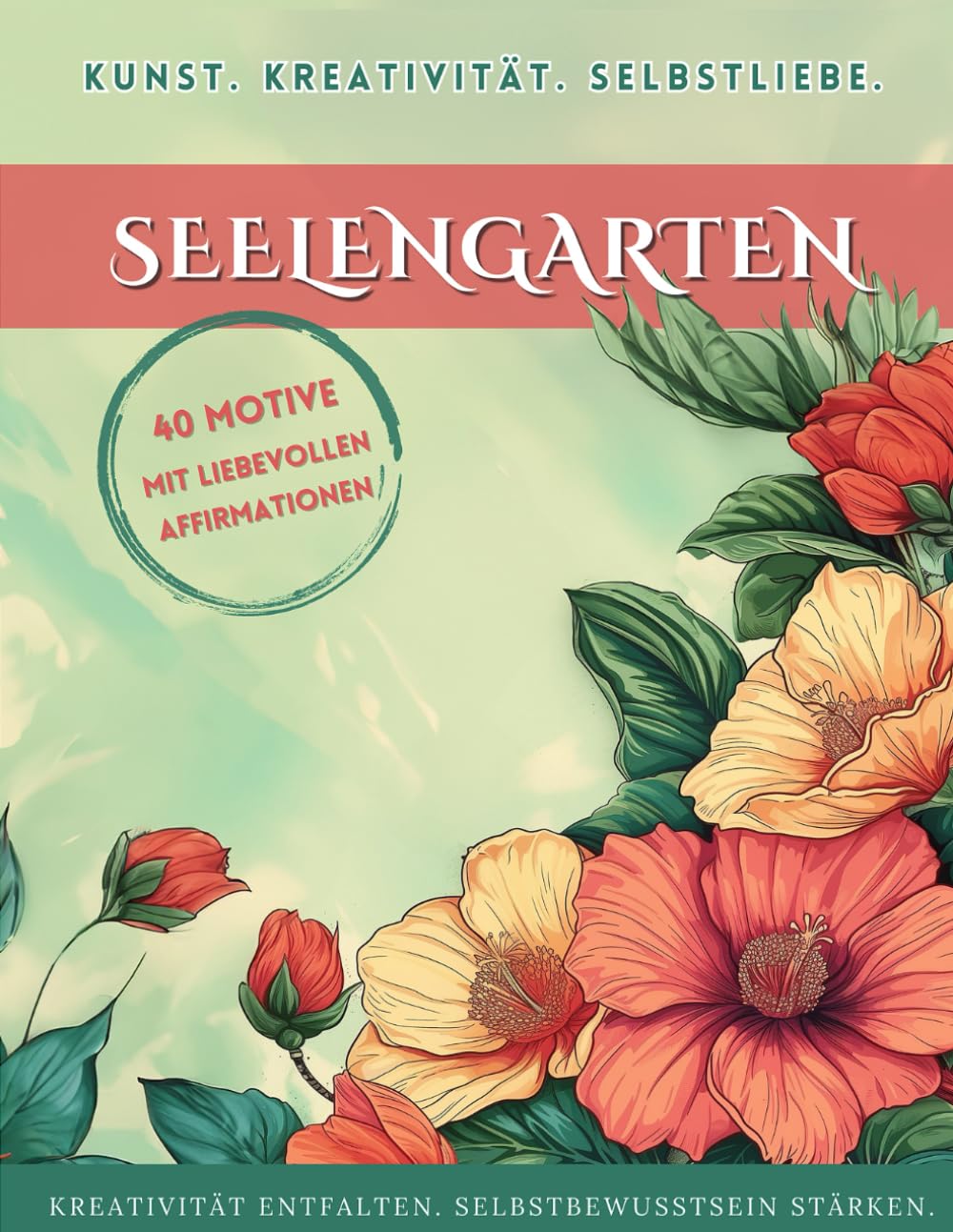 Blumen Malbuch Seelengarten: Kreativität und Selbstliebe: Malbuch für Erwachsene mit 40 Motiven und positiven Affirmationen Photography