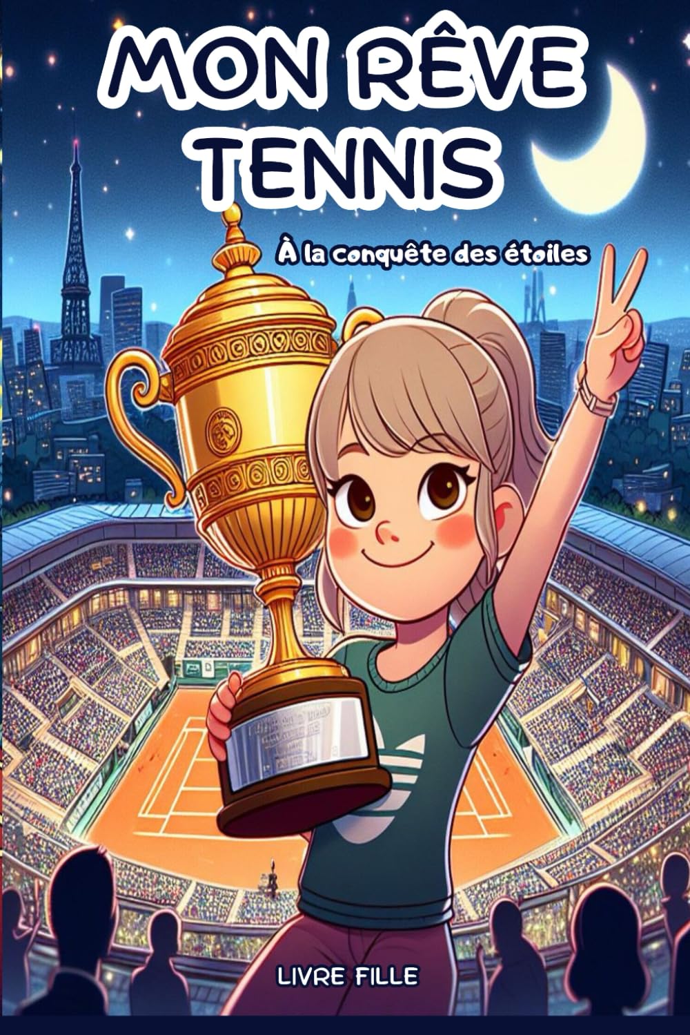 Mon Rêve Tennis - À la conquête des étoiles - Livre Fille: Deviens l'héroïne de l'histoire - Apprendre la confiance en soi, le courage, l'amitié book