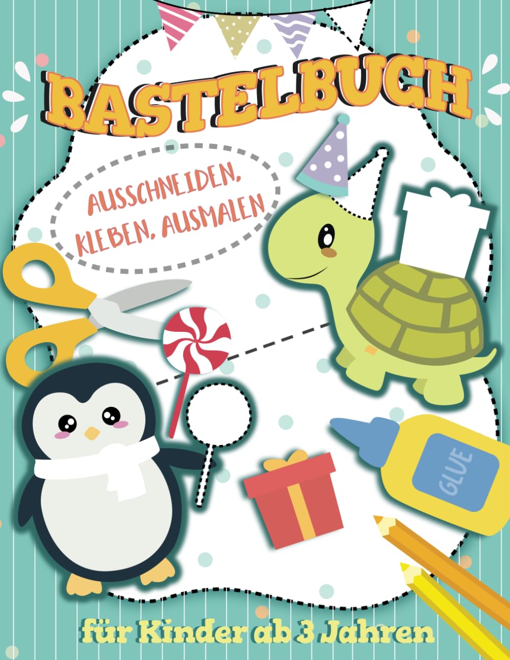 Bastelbuch - Ausschneiden, Kleben, Ausmalen für Kinder ab 3 Jahren: Ausschneidebuch ab 3 Jahre Tiere Hobbies & Crafts