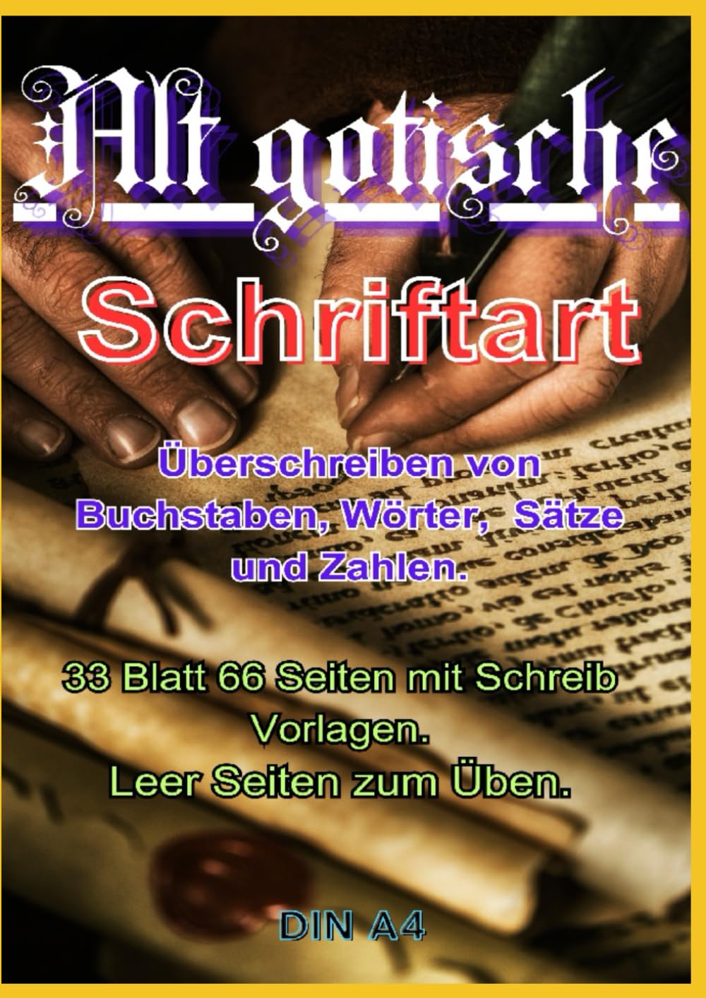 Alt gotisch: Alt gotische: Überschreiben von Buchstaben, Wörter, Sätze und Zahlen. Media & Communication