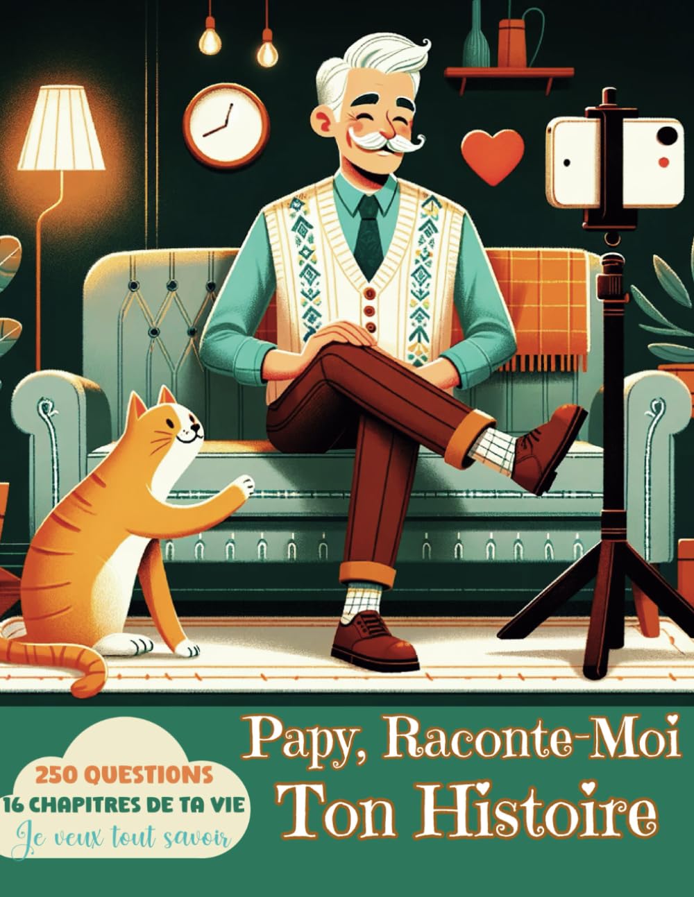 Le Grand livre de Mémoire familiale - Papy raconte-moi ton Histoire - 250 Questions sur ta vie, tes souvenirs, notre famille Parents & Children