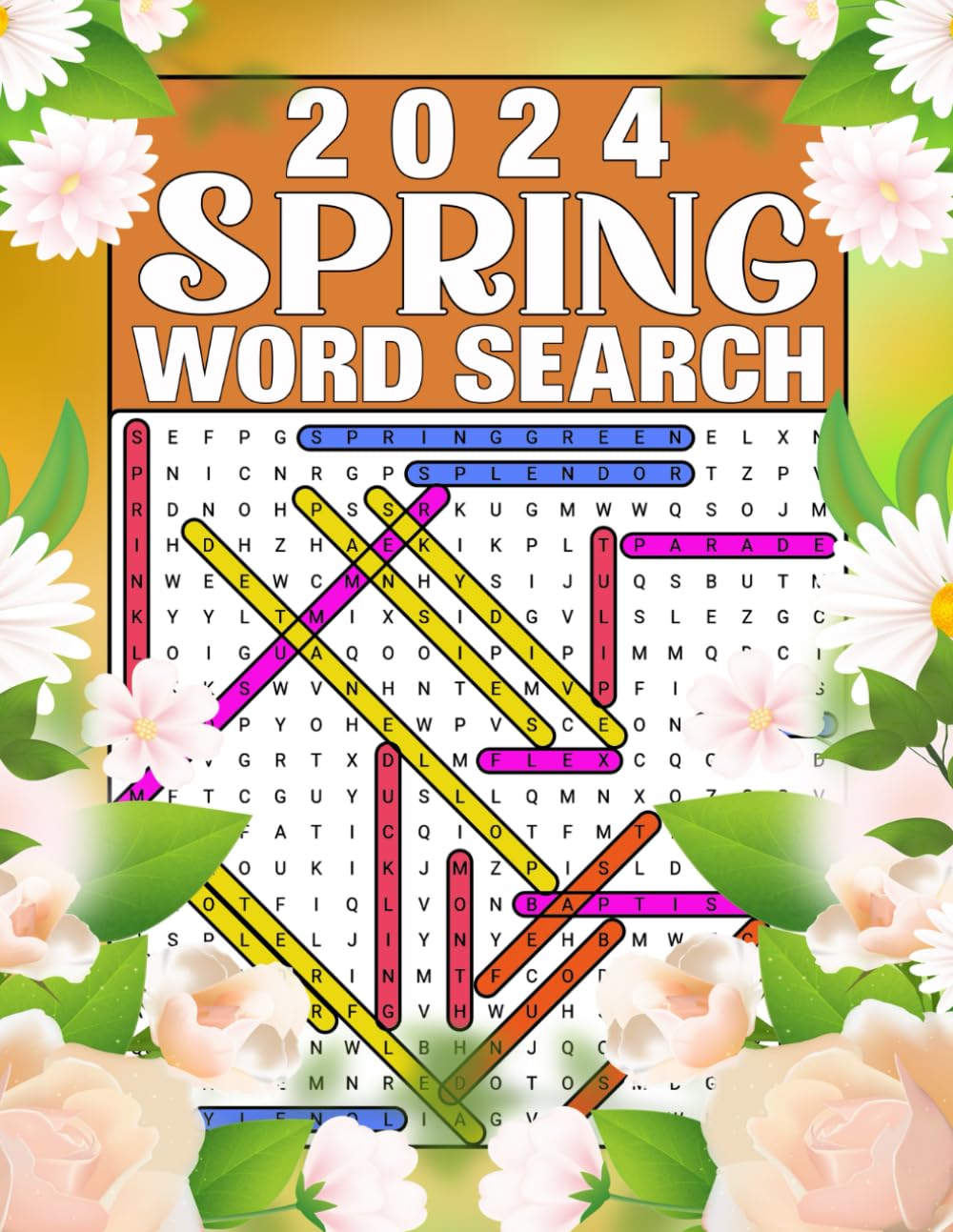 Spring Word Search Puuzles: Large Print Word Search Puzzles For Adults, Seniors & Teens | Holiday & Seasonal Word Search Puzzles Book with Solutions Leisure & Fun