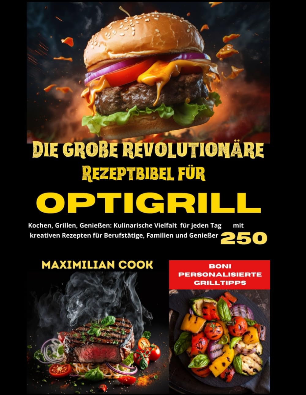DIE GROßE REVOLUTIONÄRE REZEPTBIBEL FÜR OPTIGRILL: KOCHEN, GRILLEN, GENIEßEN: KULINARISCHE VIELFALT FÜR JEDEN TAG MIT 250 KREATIVEN REZEPTEN FÜR BERUFSTÄTIGE, FAMILIEN UND GENIEßER book