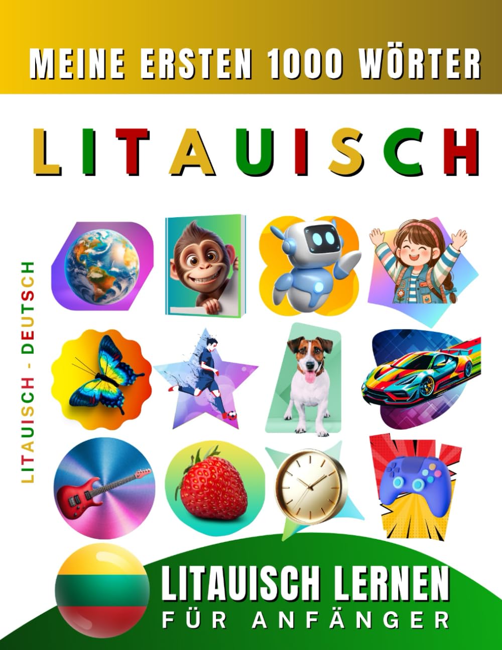 Litauisch lernen für Anfänger, meine ersten 1000 Wörter: Zweisprachiges Litauisch-Deutsch-Lernbuch für Kinder und Erwachsene Foreign Languages ​​& Dictionaries