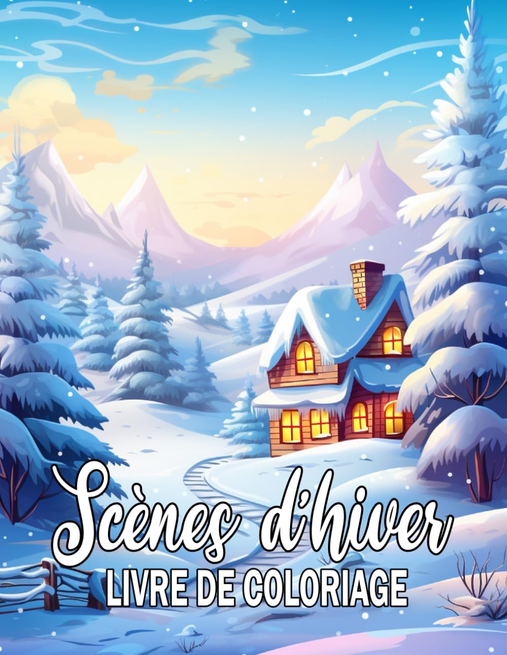 Livre de coloriage adulte Scènes D'hiver: Plus de 50 pages à colorier avec magnifiques scènes d'hiver | Excellent Livres de coloriage antistress aux motifs relaxants pour Adultes | Idée Cadeau. book