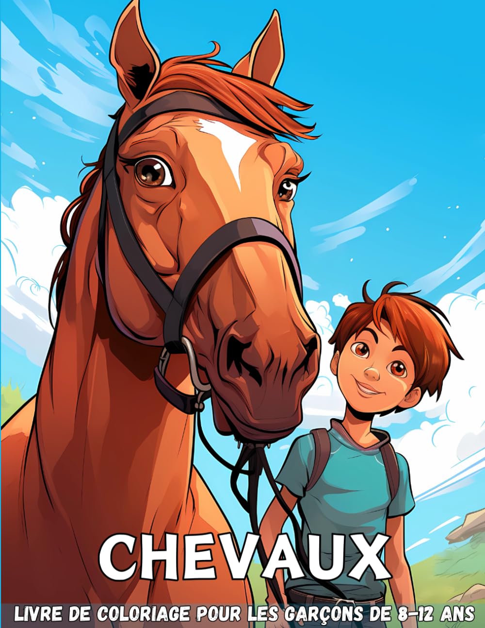 Chevaux Livre de Coloriage pour Les garçons de 8-12 ans: 40 Illustrations Magnifiques | Livre pour Les Fans des Chevaux | Idée Cadeau book