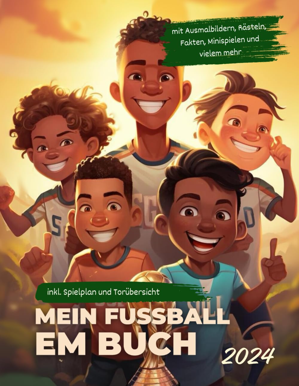 Mein Fußball EM Buch 2024: Das Fußballbuch für Kinder ab 7 Jahren zur Fußball Europameisterschaft 2024 in Deutschland, mit aktuellen Spielplänen, ... Fußball Ausmalbildern und spannenden Rekorden Parents & Children