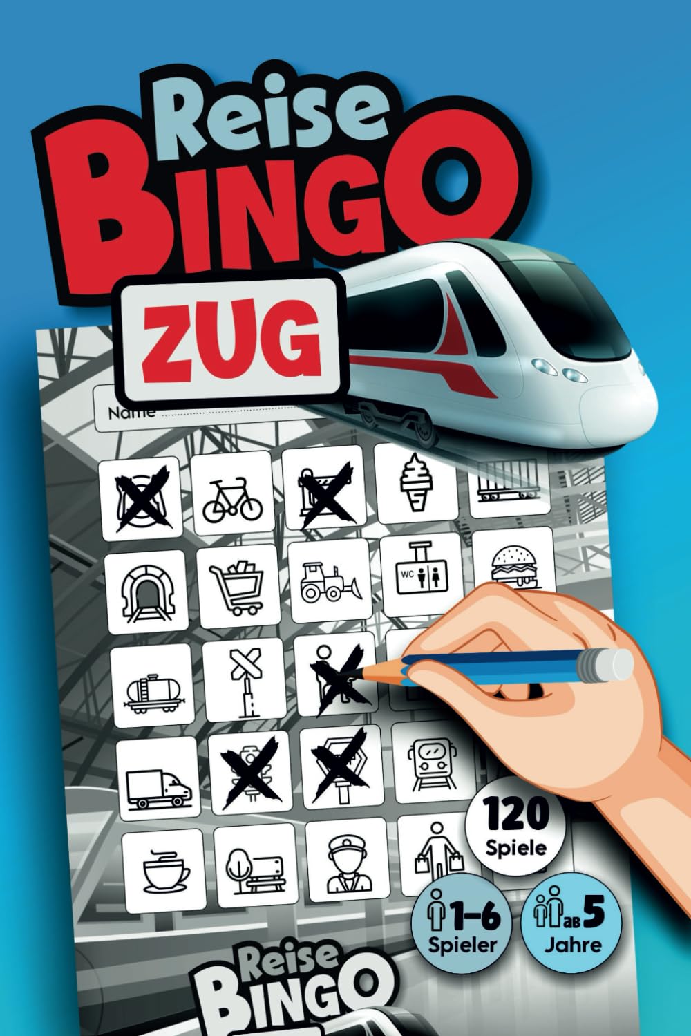 REISE BINGO Zug: DAS Reisespiel gegen Langeweile bei Zug-Fahrten, Urlauben, Reisen und Ausflügen mit der Bahn | Beschäftigung für Kinder ab 5 Jahre ... für Auto, Zug, Flugzeug und Schiff) Hobbies & Crafts