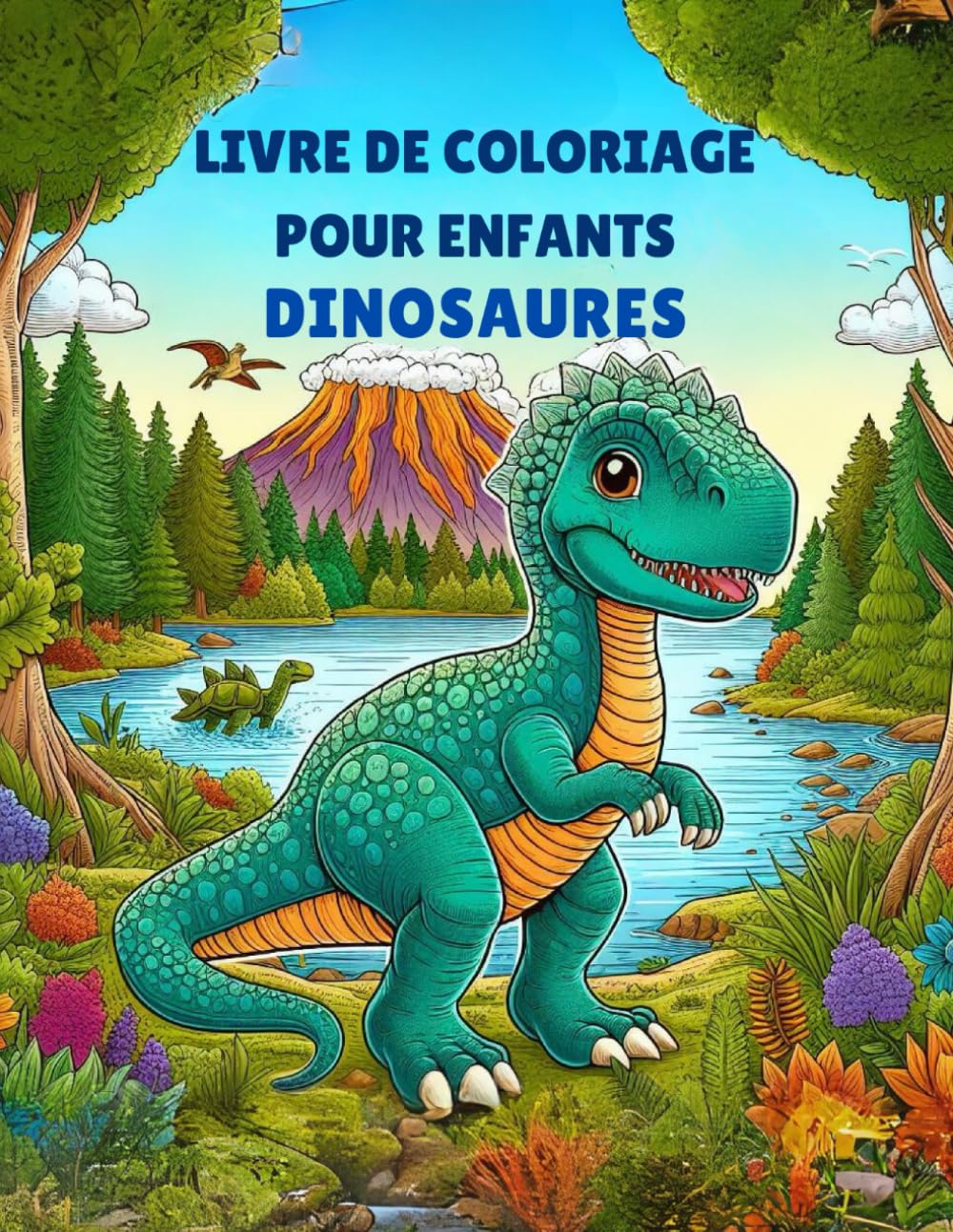 Livre de coloriage amusant et éducatif sur les dinosaures pour votre enfant avec des faits intéressants: Les dinosaures vivaient autrefois | Un voyage ... | Cadeau pour les petits amateurs de dinos book
